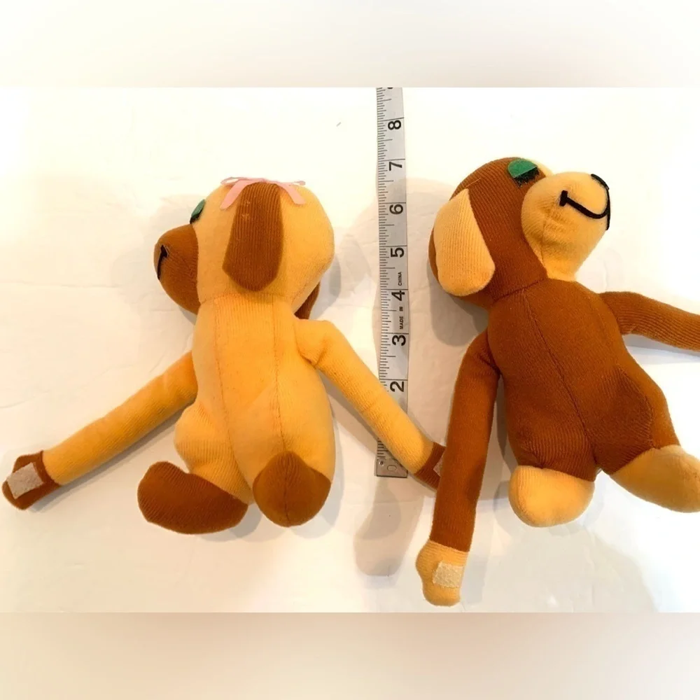 VTG 1977 R. Dakin Dream Pets Hugging Dog Couple Plush Brown